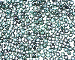 TOHO Marbled Opaque Turquoise/Blue Round 8/0 Seed Bead