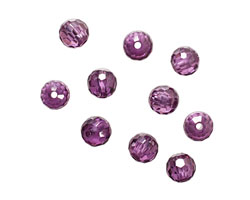Violet Faceted Round 6mm