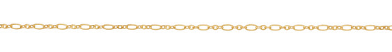 Satin Hamilton Gold (plated) Flat Long & Short Chain