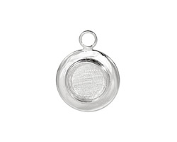 Silver (plated) Lipped Circle Bezel 18mm