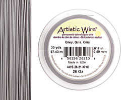 Artistic Wire Grey 26 gauge, 30 yards