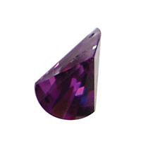 Violet Faceted Fan 12x18mm