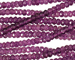 Amethyst Faceted Rondelle 4mm