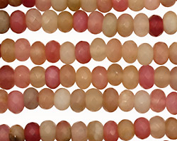 Rainbow Soocho Jade Faceted Rondelle 6mm