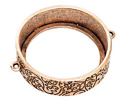 Nunn Design Antique Copper (plated) Grande Circle Open Bezel Link 42x35mm
