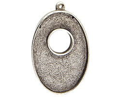 Nunn Design Antique Silver (plated) Grande Oval Bezel Toggle 43x28mm