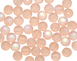 Czech Glass Matte Rosaline AB Round 6mm