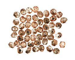 Czech Fire Polished Glass Apollo (Gold) Round 4mm
