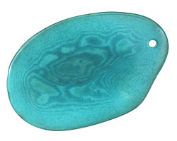 Tagua Nut Turquoise Potato Chip 30-37x37-47mm