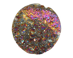 Druzy (metallic rainbow) Round Cabochon 30mm