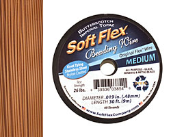 Soft Flex Butterscotch Imperial Topaz .019" (Medium) 49 Strand Wire 30ft.