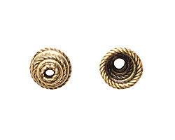 Nunn Design Antique Gold (plated) Coral Bead Cap 6x11mm