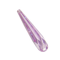 Lilac Faceted Teardrop 7x30mm