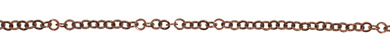 Antique Copper (plated) Flat Ring Cable Chain