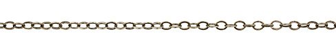 Antique Silver (plated) Flat Oval Cable Chain
