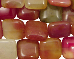 Rainbow Soocho Jade Puff Square 14mm
