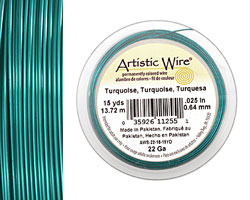 Artistic Wire Turquoise 22 gauge, 15 yards