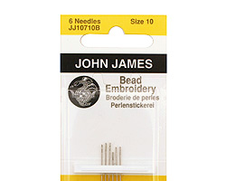 John James Size 10 English Ball Point Bead Embroidery Needles