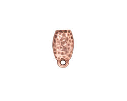 TierraCast Antique Copper (plated) Hammertone Ear Post 7x14mm