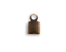 Vintaj Natural Brass Crimp End 9mm