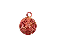 Patricia Healey Copper Spiral Coin Charm 16x21mm