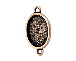 Nunn Design Antique Copper (plated) Mini Oval Frame Link 22x12mm