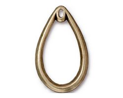TierraCast Antique Brass (plated) Teardrop Pendant 20x34mm