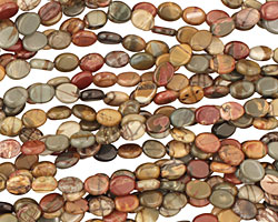 Red Creek Jasper Flat Oval 8x6mm