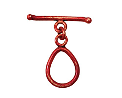 Missficklemedia Patinated Russet Oval Toggle Clasp 20x12mm, 24mm bar