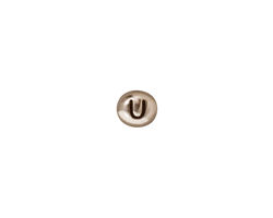 TierraCast Antique Rhodium (plated) Alphabet Bead "U" 7x6mm