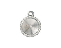 TierraCast Rhodium (plated) Twisted Round Frame 16x20mm