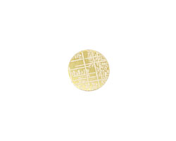 Lillypilly Gold Bamboo Anodized Aluminum Disc 11mm, 22 gauge