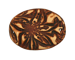 Humble Beads Polymer Clay Rust Tiger Lily Link 35x25mm