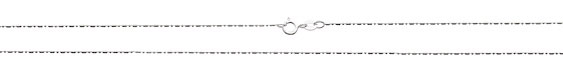 Sterling Silver Finished Tiny Round & Barrel Chain 18"