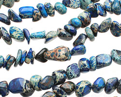 Midnight Blue Impression Jasper Tumbled Nugget 5-8x10-12mm