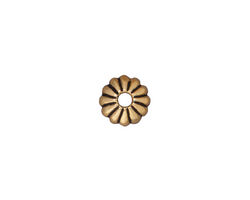 TierraCast Antique Gold (plated) Large Hole Joy Bead Cap 3x9mm