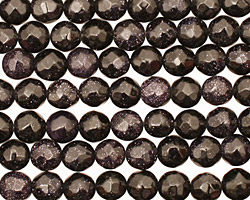 Blue Goldstone Faceted Round 6mm