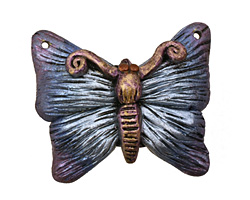 Poison Tree Polymer Clay Blue Butterfly 33-34x27-28mm