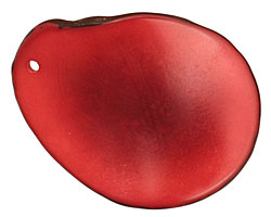 Tagua Nut Coral Potato Chip 30-37x37-47mm