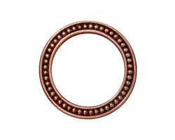 TierraCast Antique Copper (plated) 1" Beaded Ring 25mm