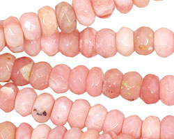 Pink Opal Faceted Rondelle 5x8mm