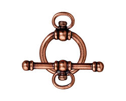 TierraCast Antique Copper (plated) Watch Toggle Clasp 16x22mm, 28mm bar
