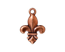 TierraCast Antique Copper (plated) Fleur Pendant 16x24mm