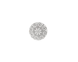 Lillypilly Silver Scrolling Daisy Anodized Aluminum Disc 11mm, 22 gauge