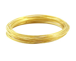 Memory Wire Gold (plated) Large Bracelet .5 oz.