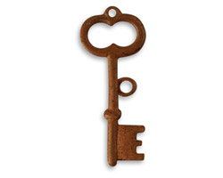 Vintaj Artisan Copper Archival Key Pendant 33x14mm