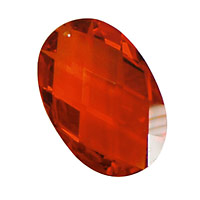 Poppy Faceted Oval 20x30mm