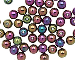 Czech Glass Iris Purple Round 6mm