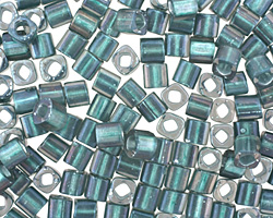 TOHO Crystal (with Teal Lining) Cube 4mm Seed Bead