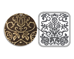 Vintaj DecoEmboss Die Nouveau Roses 2 3/8"x2 5/8"